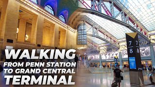 Walking NYC  Penn Station to Times Square amp Grand Central Terminal July 2021 [upl. by Aggappora664]