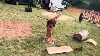 A fabulous range of wooden sculpture at Caerleon festival 2024 [upl. by Rolecnahc]