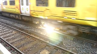 Merseyrail 507 009 making arcs at Birkdale station [upl. by Ronnica]